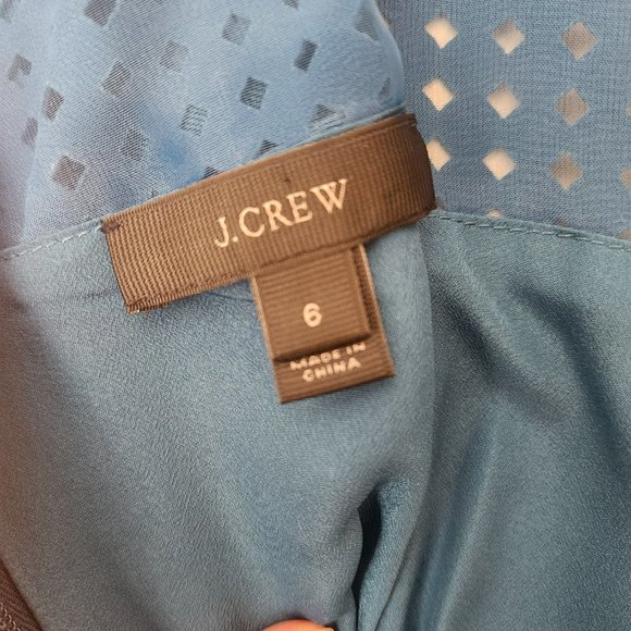 J Crew Blue Fit & Flare Cocktail Dress - Picture 3 of 3